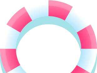 Pink swimming pool life ring